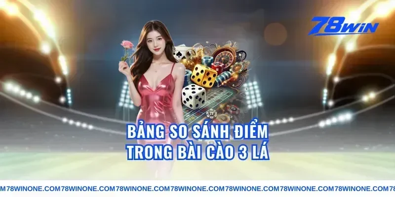Bảng so sánh điểm trong bài cào 3 lá