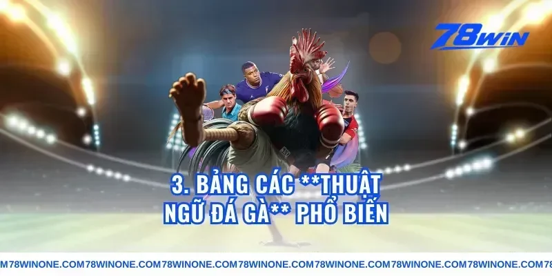 3. Bảng Các **thuật ngữ đá gà** Phổ Biến